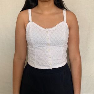 Hollister White Tank Top